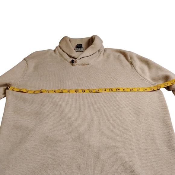 Jos. A. Bank Dark Cream Shawl Collar Sweater, Size XL - Picture 5 of 6